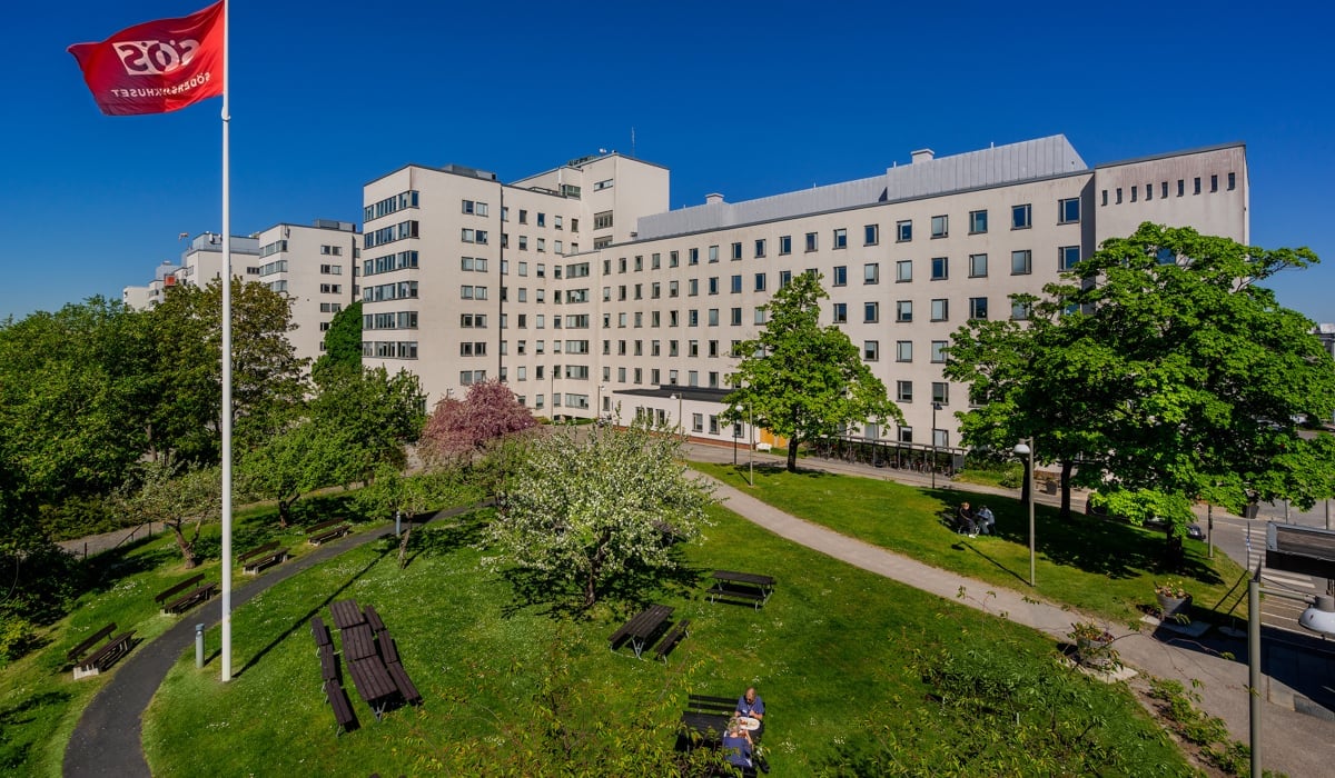 Bild på baksidan av Södersjukhusets