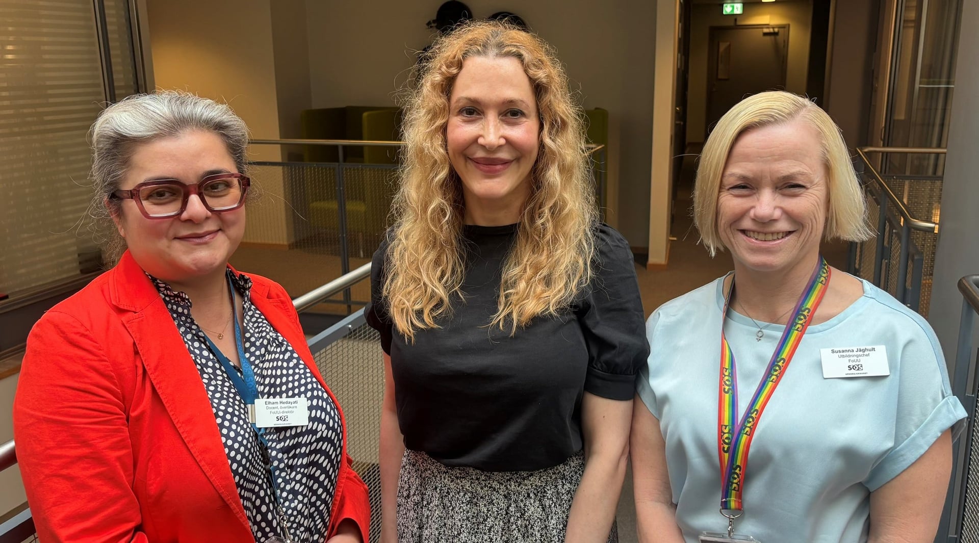 gruppbild Elham Hedayati, Linda Lindskog, Susanna Jäghult