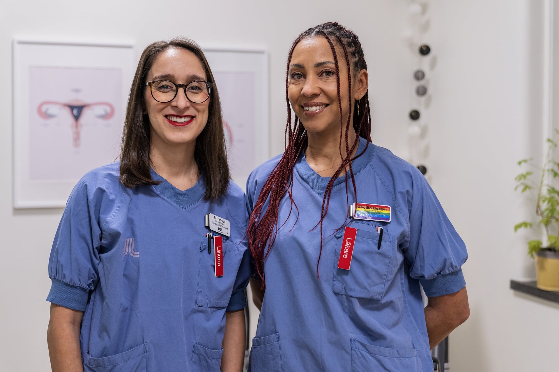 Cecilia Berger och Bita Eshragh i rum på Amelmottagningen